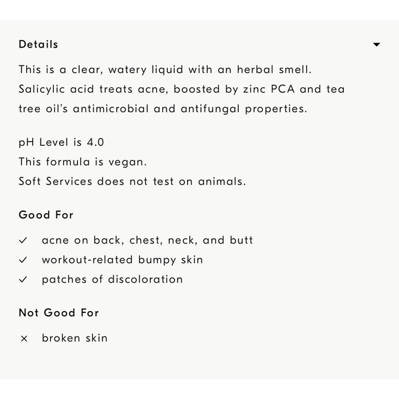 Soft Services Clearing Mist MEDICATED Breakout Tonic For Body 4 oz WITH SPRAYER - Picture 5 of 6